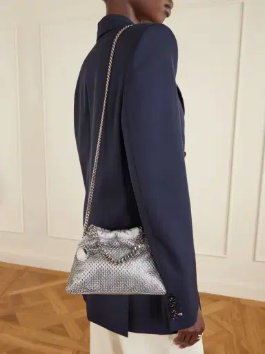 Stella McCartney Falabella Mini Crystal And Mesh Drawstring Bag | Thumbnail 3 Stella McCartney Falabella Mini Crystal And Mesh Drawstring Bag | Thumbnail 3