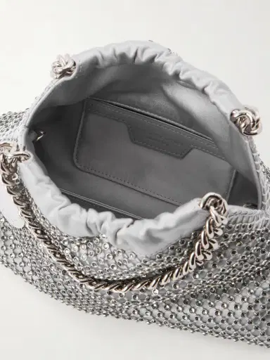 Stella McCartney Falabella Mini Crystal And Mesh Drawstring Bag | Thumbnail 6 Stella McCartney Falabella Mini Crystal And Mesh Drawstring Bag | Thumbnail 6