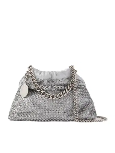 Stella McCartney Falabella Mini Crystal And Mesh Drawstring Bag | Thumbnail 1 Stella McCartney Falabella Mini Crystal And Mesh Drawstring Bag | Thumbnail 1