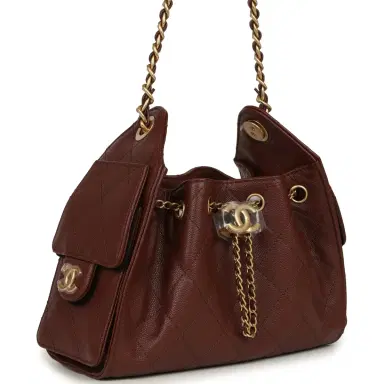 Chanel Chanel Mini 25 Hobo Bag Brown Caviar Antique Gold Hardware | Thumbnail 2 Chanel Chanel Mini 25 Hobo Bag Brown Caviar Antique Gold Hardware | Thumbnail 2