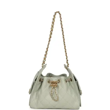 Chanel Chanel Mini 25 Hobo Bag Light Green Caviar Antique Gold Hardware | Thumbnail 7 Chanel Chanel Mini 25 Hobo Bag Light Green Caviar Antique Gold Hardware | Thumbnail 7
