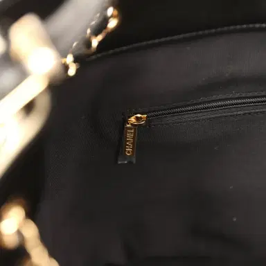 Chanel Chanel Small Coco Base Hobo Bag Beige Canvas and Black Shiny Lambskin Gold Hardware | Thumbnail 11 Chanel Chanel Small Coco Base Hobo Bag Beige Canvas and Black Shiny Lambskin Gold Hardware | Thumbnail 11
