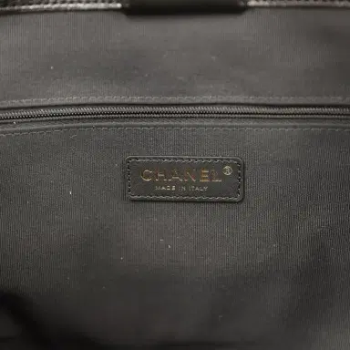 Chanel Chanel Small Coco Base Hobo Bag Brown Suede and Black Shiny Lambskin Brushed Gold Hardware | Thumbnail 10 Chanel Chanel Small Coco Base Hobo Bag Brown Suede and Black Shiny Lambskin Brushed Gold Hardware | Thumbnail 10