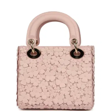 Dior Christian Dior Mini Lady Dior Bag "Clover" Rose Soupir Lambskin Light Gold Hardware | Thumbnail 4 Dior Christian Dior Mini Lady Dior Bag "Clover" Rose Soupir Lambskin Light Gold Hardware | Thumbnail 4