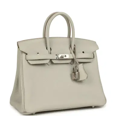 HERMÈS Hermes Birkin 25 Gris Perle Verso Togo Gold Hardware | Thumbnail 2 HERMÈS Hermes Birkin 25 Gris Perle Verso Togo Gold Hardware | Thumbnail 2