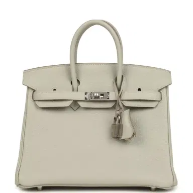 HERMÈS Hermes Birkin 25 Gris Perle Verso Togo Gold Hardware | Thumbnail 1 HERMÈS Hermes Birkin 25 Gris Perle Verso Togo Gold Hardware | Thumbnail 1