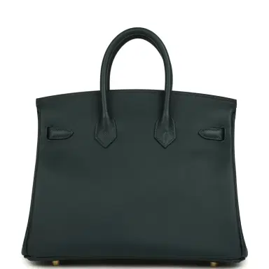 HERMÈS Hermes Birkin 25 Vert Cypress Swift Gold Hardware | Thumbnail 4 HERMÈS Hermes Birkin 25 Vert Cypress Swift Gold Hardware | Thumbnail 4