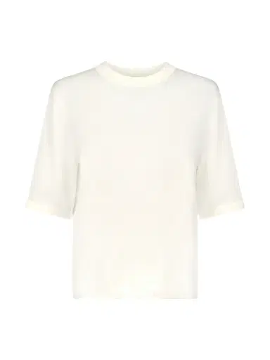 Loulou de Saison Nala Short-Sleeve Fluid Cashmere Top | Thumbnail 1 Loulou de Saison Nala Short-Sleeve Fluid Cashmere Top | Thumbnail 1