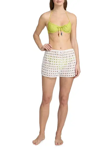 Solid & Striped Women's The Remi Cotton Eyelet Shorts - Optic White - Size XS | Thumbnail 2 Solid & Striped Women's The Remi Cotton Eyelet Shorts - Optic White - Size XS | Thumbnail 2