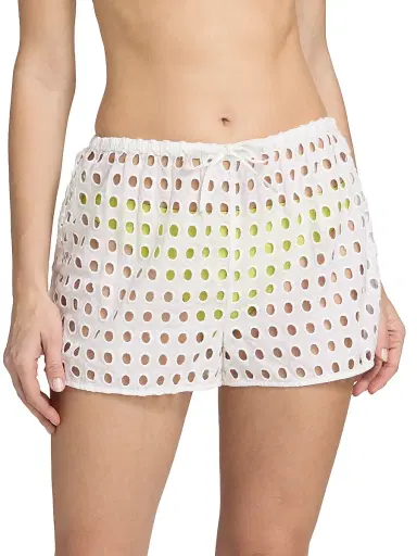 Solid & Striped Women's The Remi Cotton Eyelet Shorts - Optic White - Size XS | Thumbnail 3 Solid & Striped Women's The Remi Cotton Eyelet Shorts - Optic White - Size XS | Thumbnail 3