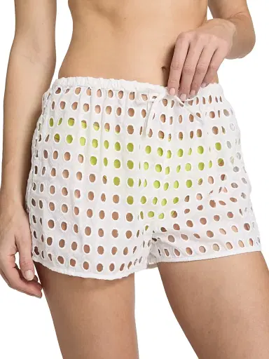 Solid & Striped Women's The Remi Cotton Eyelet Shorts - Optic White - Size XS | Thumbnail 5 Solid & Striped Women's The Remi Cotton Eyelet Shorts - Optic White - Size XS | Thumbnail 5