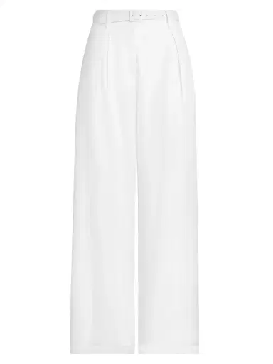 Favorite Daughter Women's The Miranda Pleated Linen-Blend Wide-Leg Pants - White - Size 12 | Thumbnail 1 Favorite Daughter Women's The Miranda Pleated Linen-Blend Wide-Leg Pants - White - Size 12 | Thumbnail 1