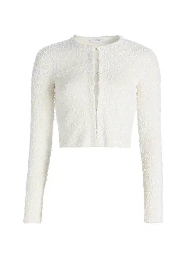 Women's Raya Sequined Knit Crop Cardigan - Women's Raya Sequined Knit Crop Cardigan -