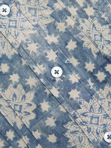 R13 Women's Pintuck Linen Printed Shirt | Thumbnail 7 R13 Women's Pintuck Linen Printed Shirt | Thumbnail 7