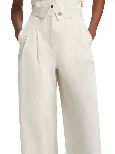 DEREK LAM 10 CROSBY Women's Juliana Twill Wide-Leg Trousers | Thumbnail 6 DEREK LAM 10 CROSBY Women's Juliana Twill Wide-Leg Trousers | Thumbnail 6