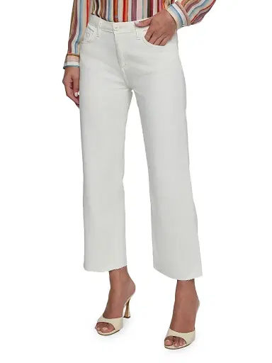 L'Agence Women's Wanda High-Rise Crop Jeans - Light Ecru - Size 32 | Thumbnail 4 L'Agence Women's Wanda High-Rise Crop Jeans - Light Ecru - Size 32 | Thumbnail 4