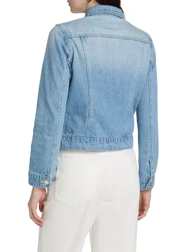 L'Agence Women's Celine Slim-Fit Denim Jacket - Bell Flower - Size XL | Thumbnail 5 L'Agence Women's Celine Slim-Fit Denim Jacket - Bell Flower - Size XL | Thumbnail 5