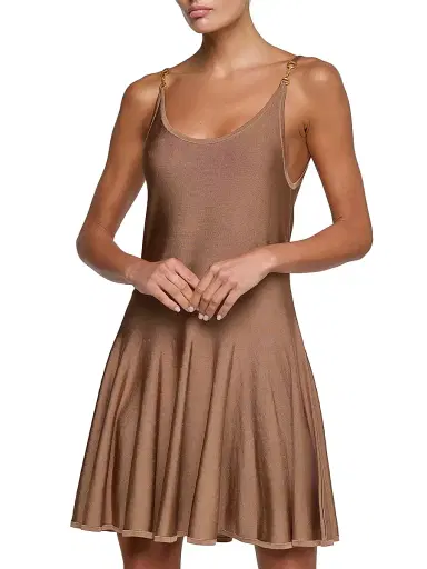 L'Agence Women's Lana Knit Minidress - Pecan - Size XL | Thumbnail 2 L'Agence Women's Lana Knit Minidress - Pecan - Size XL | Thumbnail 2
