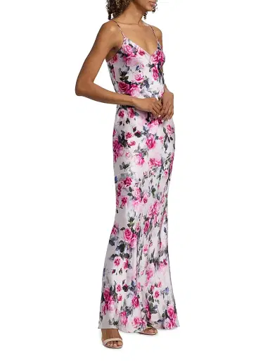 L'Agence Women's Serita Floral Silk Maxi Dress | Thumbnail 4 L'Agence Women's Serita Floral Silk Maxi Dress | Thumbnail 4