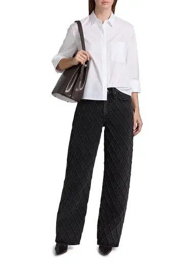rag & bone Women's Lucia Cotton Poplin Button-Front Shirt - White - Size XL | Thumbnail 2 rag & bone Women's Lucia Cotton Poplin Button-Front Shirt - White - Size XL | Thumbnail 2