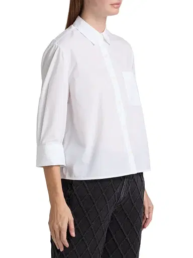 rag & bone Women's Lucia Cotton Poplin Button-Front Shirt - White - Size XL | Thumbnail 4 rag & bone Women's Lucia Cotton Poplin Button-Front Shirt - White - Size XL | Thumbnail 4