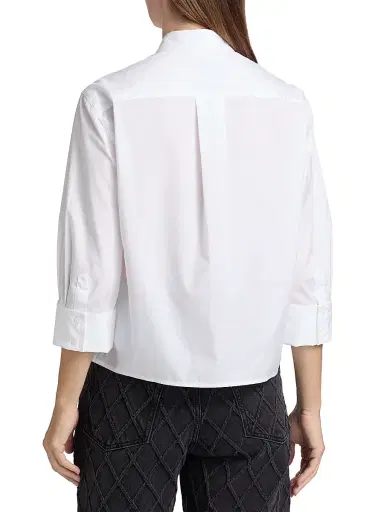 rag & bone Women's Lucia Cotton Poplin Button-Front Shirt - White - Size XL | Thumbnail 5 rag & bone Women's Lucia Cotton Poplin Button-Front Shirt - White - Size XL | Thumbnail 5