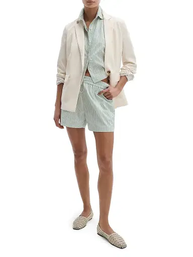 rag & bone Women's Marvin Striped Drawcord Shorts | Thumbnail 2 rag & bone Women's Marvin Striped Drawcord Shorts | Thumbnail 2
