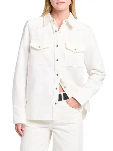 TWP Women's Ranchers Daughter Denim Shirt - White - Size Large | Thumbnail 2 TWP Women's Ranchers Daughter Denim Shirt - White - Size Large | Thumbnail 2