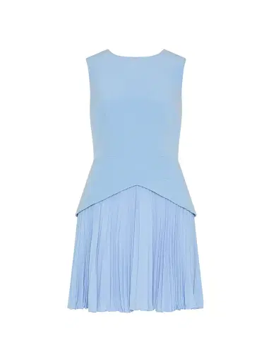 Milly Women's Haddy Pleated Minidress - Blue | Thumbnail 1 Milly Women's Haddy Pleated Minidress - Blue | Thumbnail 1