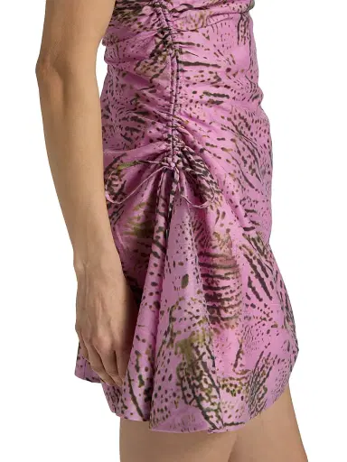 Amur Women's Waverlyn Ruched Minidress - Cellular Bloom - Size 8 | Thumbnail 6 Amur Women's Waverlyn Ruched Minidress - Cellular Bloom - Size 8 | Thumbnail 6