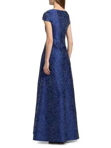 Kay Unger Women's Ophelia Jacquard Gown | Thumbnail 5 Kay Unger Women's Ophelia Jacquard Gown | Thumbnail 5
