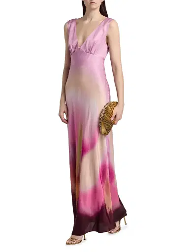 Amur Women's Zarita Ombré V-Neck Gown - Flora In Focus - Size 12 | Thumbnail 2 Amur Women's Zarita Ombré V-Neck Gown - Flora In Focus - Size 12 | Thumbnail 2
