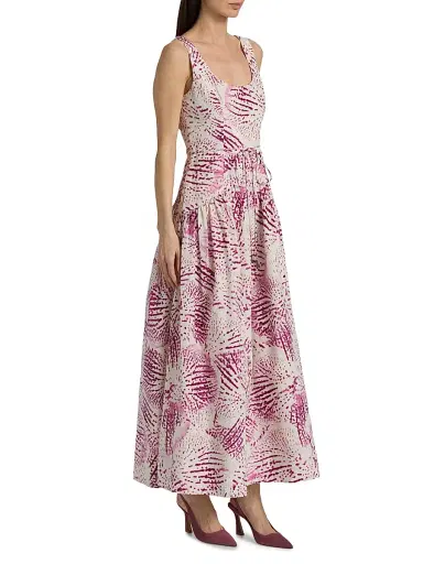 Amur Women's Salome Printed Drop-Waist Maxi Dress | Thumbnail 4 Amur Women's Salome Printed Drop-Waist Maxi Dress | Thumbnail 4