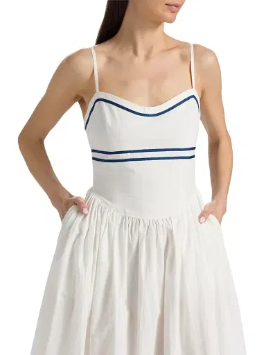 Ciao Lucia Women's Florencia Cotton Midi-Dress - White - Size XL | Thumbnail 6 Ciao Lucia Women's Florencia Cotton Midi-Dress - White - Size XL | Thumbnail 6
