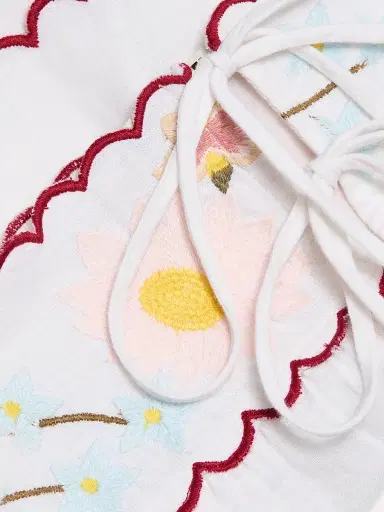 Ciao Lucia Women's Ander Embroidered Cotton-Linen Top - White | Thumbnail 7 Ciao Lucia Women's Ander Embroidered Cotton-Linen Top - White | Thumbnail 7