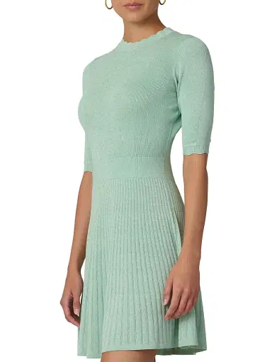 Shoshanna Women's Warren A-Line Mini-Sweaterdress - Soft Mint - Size XL | Thumbnail 4 Shoshanna Women's Warren A-Line Mini-Sweaterdress - Soft Mint - Size XL | Thumbnail 4