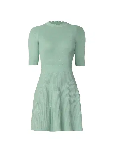 Shoshanna Women's Warren A-Line Mini-Sweaterdress - Soft Mint - Size XL | Thumbnail 1 Shoshanna Women's Warren A-Line Mini-Sweaterdress - Soft Mint - Size XL | Thumbnail 1