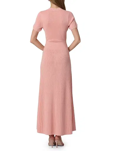 Shoshanna Women's Darby Glittery Maxi Sweaterdress - Soft Peach | Thumbnail 3 Shoshanna Women's Darby Glittery Maxi Sweaterdress - Soft Peach | Thumbnail 3