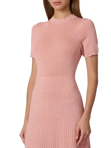 Shoshanna Women's Darby Glittery Maxi Sweaterdress - Soft Peach | Thumbnail 4 Shoshanna Women's Darby Glittery Maxi Sweaterdress - Soft Peach | Thumbnail 4