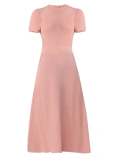 Shoshanna Women's Darby Glittery Maxi Sweaterdress - Soft Peach | Thumbnail 1 Shoshanna Women's Darby Glittery Maxi Sweaterdress - Soft Peach | Thumbnail 1