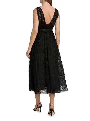 Ungaro Women's Tara Tulle Lace Midi-Dress - Black - Size 12 | Thumbnail 5 Ungaro Women's Tara Tulle Lace Midi-Dress - Black - Size 12 | Thumbnail 5