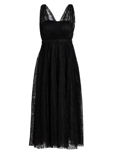 Ungaro Women's Tara Tulle Lace Midi-Dress - Black - Size 12 | Thumbnail 1 Ungaro Women's Tara Tulle Lace Midi-Dress - Black - Size 12 | Thumbnail 1