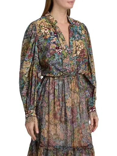 Kobi Halperin Women's Clara Floral Cotton Blouse - Size Large | Thumbnail 4 Kobi Halperin Women's Clara Floral Cotton Blouse - Size Large | Thumbnail 4