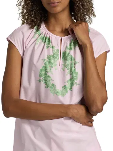 Giambattista Valli Women's Floral Cotton Poplin Blouse - Rose Green | Thumbnail 6 Giambattista Valli Women's Floral Cotton Poplin Blouse - Rose Green | Thumbnail 6
