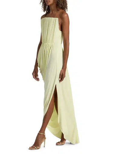 Stella McCartney Women's Crepe Jersey Strapless Gown - Sherbet Yellow | Thumbnail 2 Stella McCartney Women's Crepe Jersey Strapless Gown - Sherbet Yellow | Thumbnail 2