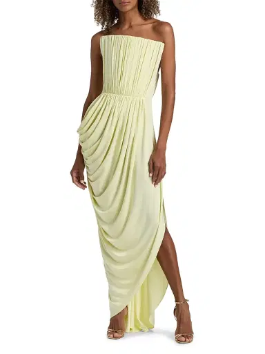 Stella McCartney Women's Crepe Jersey Strapless Gown - Sherbet Yellow | Thumbnail 3 Stella McCartney Women's Crepe Jersey Strapless Gown - Sherbet Yellow | Thumbnail 3