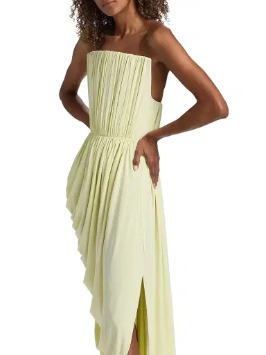 Stella McCartney Women's Crepe Jersey Strapless Gown - Sherbet Yellow | Thumbnail 6 Stella McCartney Women's Crepe Jersey Strapless Gown - Sherbet Yellow | Thumbnail 6