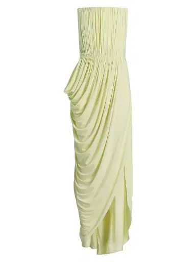 Stella McCartney Women's Crepe Jersey Strapless Gown - Sherbet Yellow | Thumbnail 1 Stella McCartney Women's Crepe Jersey Strapless Gown - Sherbet Yellow | Thumbnail 1
