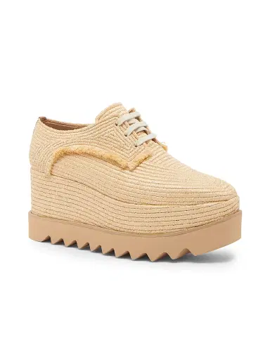 Stella McCartney Women's 80MM Elyse Woven Raffia Platform Sneakers | Thumbnail 2 Stella McCartney Women's 80MM Elyse Woven Raffia Platform Sneakers | Thumbnail 2