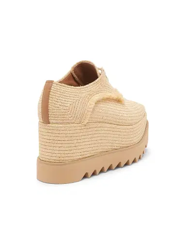 Stella McCartney Women's 80MM Elyse Woven Raffia Platform Sneakers | Thumbnail 3 Stella McCartney Women's 80MM Elyse Woven Raffia Platform Sneakers | Thumbnail 3
